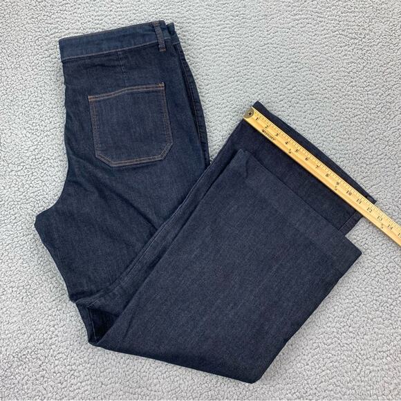 Maeve by Anthropologie Women's High-Rise Flare Dark Wash Jeans - Size: 34p - Picture 7 of 13